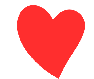 Shaking red heart icon with white zigzag lines on a black background.