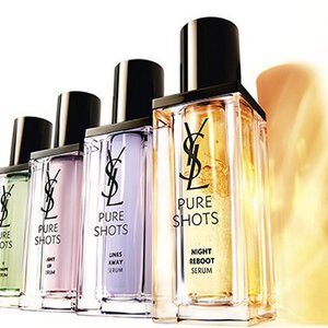 Four YSL Pure Shots skincare serums.