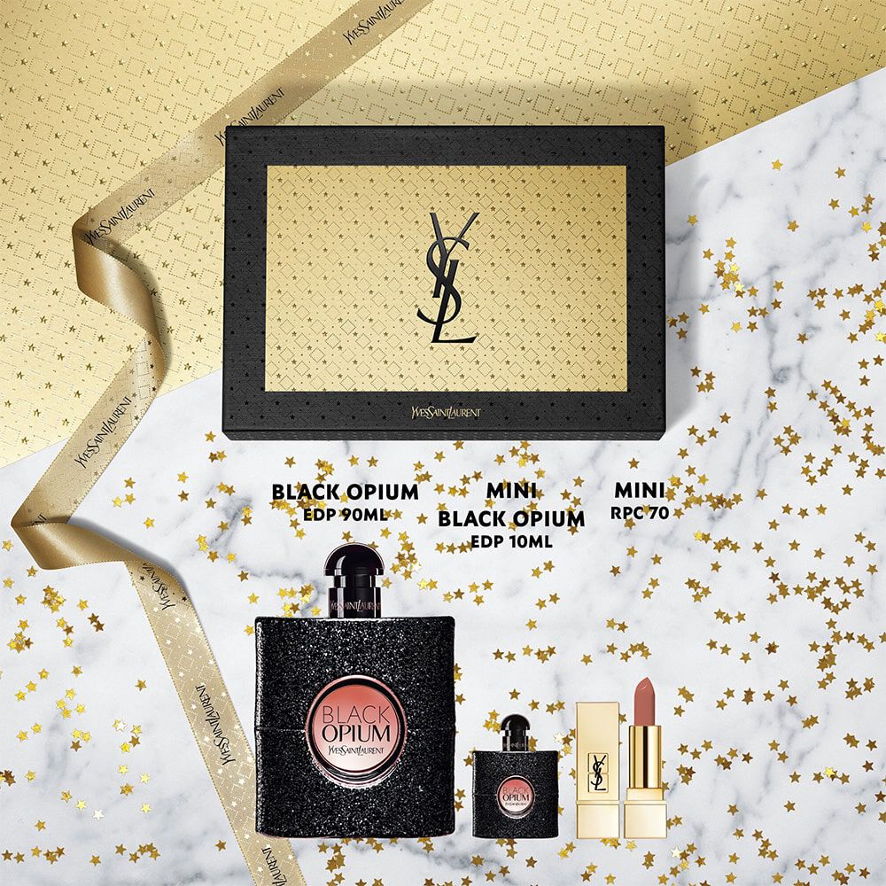 YSL Deluxe Black Opium Eau de Parfum 90ml Gift Set YSL Beauty UK