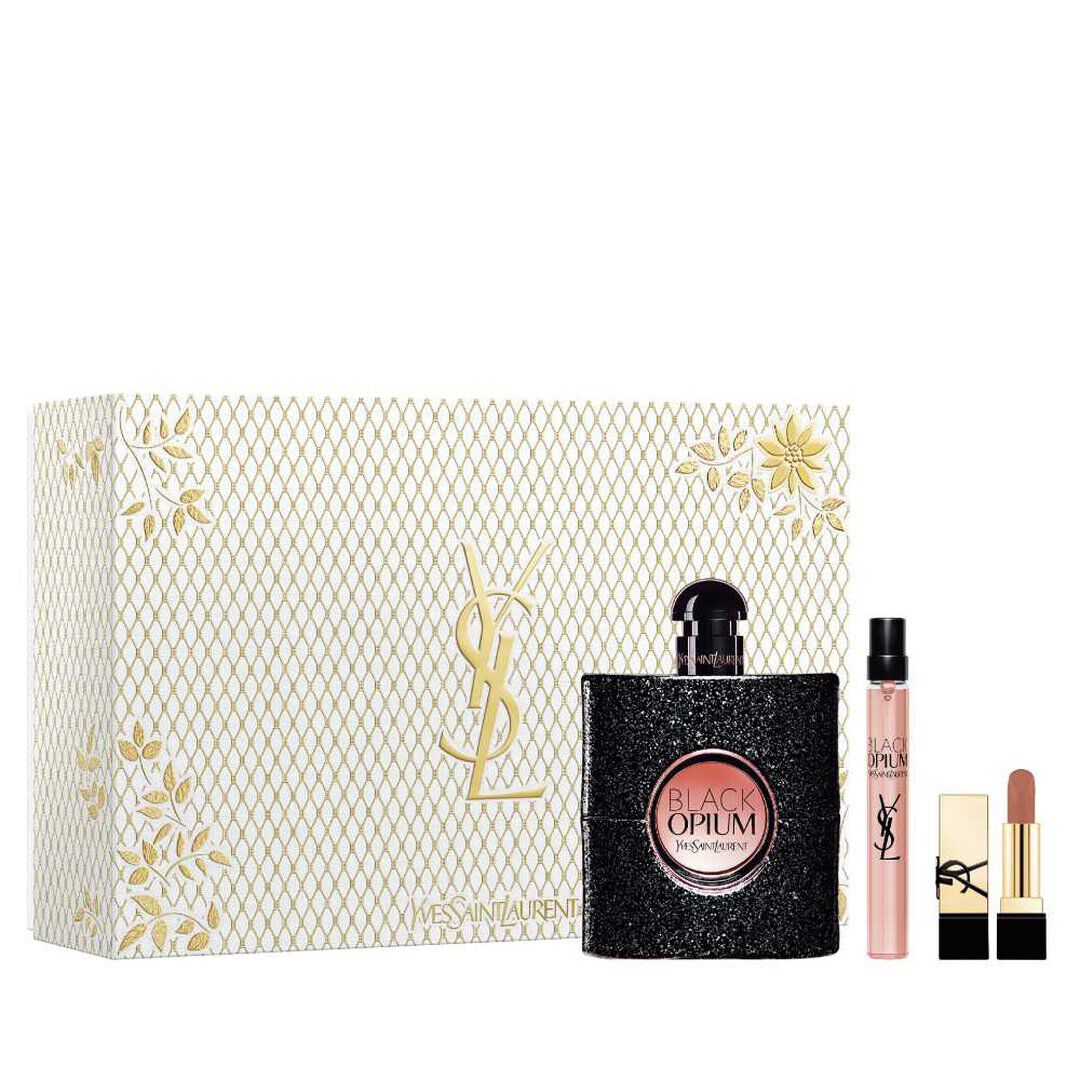 Gift Set Black Opium Eau De Parfum 90 ml + 10 ml + Mini Rouge Pur 