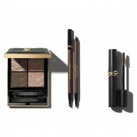 YSL eye makeup products on white background