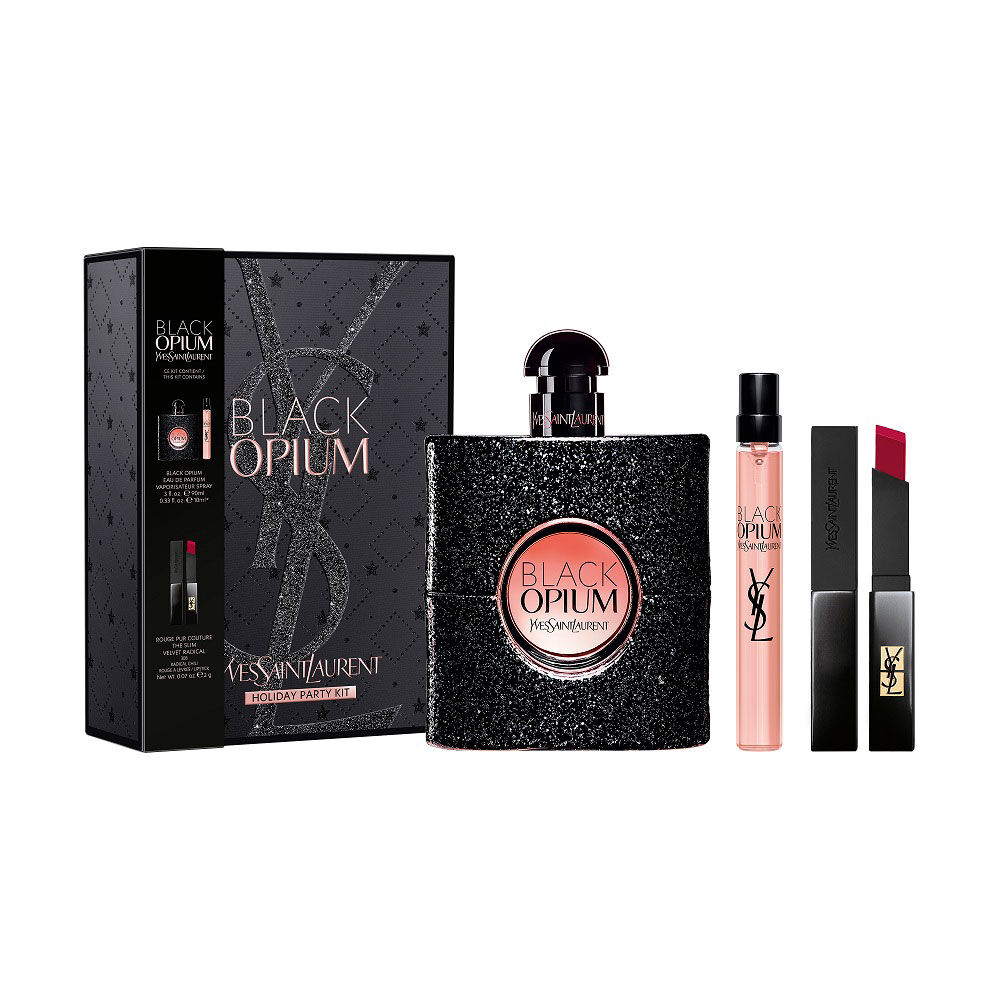 Deluxe Black Opium Eau de Parfum 90ml Gift Set YSL Beauty UK