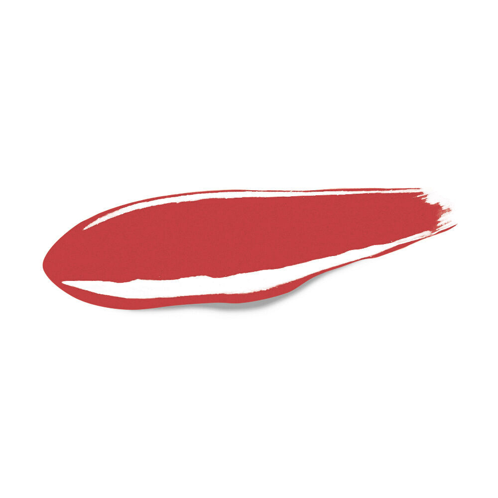 A clean, horizontal rectangular swatch of YSL high-shine, vinyl-textured liquid lipstick against a solid white background.