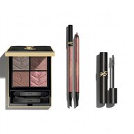 YSL eye makeup products on white background