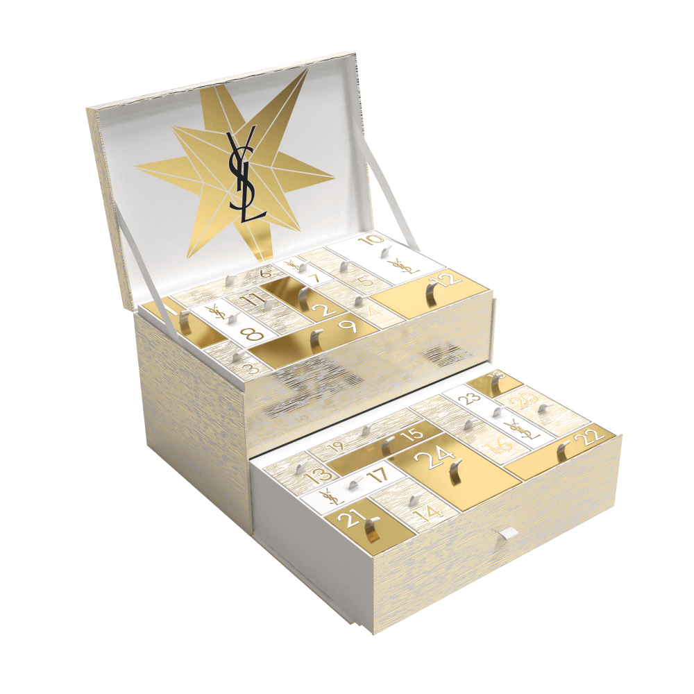 ADVENT CALENDAR HOLIDAY 2025 · Unbox YSL beauty icons, and