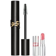 Close-up of YSL Lash Clash mascara and mini lovehsine 44 on a white background.