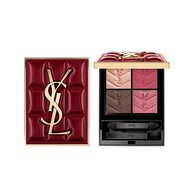 YSL Couture Mini Clutch collector edition palette with quilted burgundy case and four eyeshadow shades