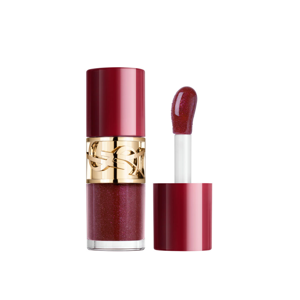 YSL Loveshine plumping lip oil gloss collector in deep burgundy shade #1982 Burgundy Millésime.
